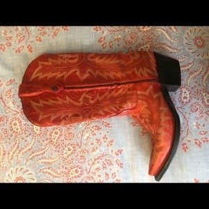Genuine leather cowgirl boots